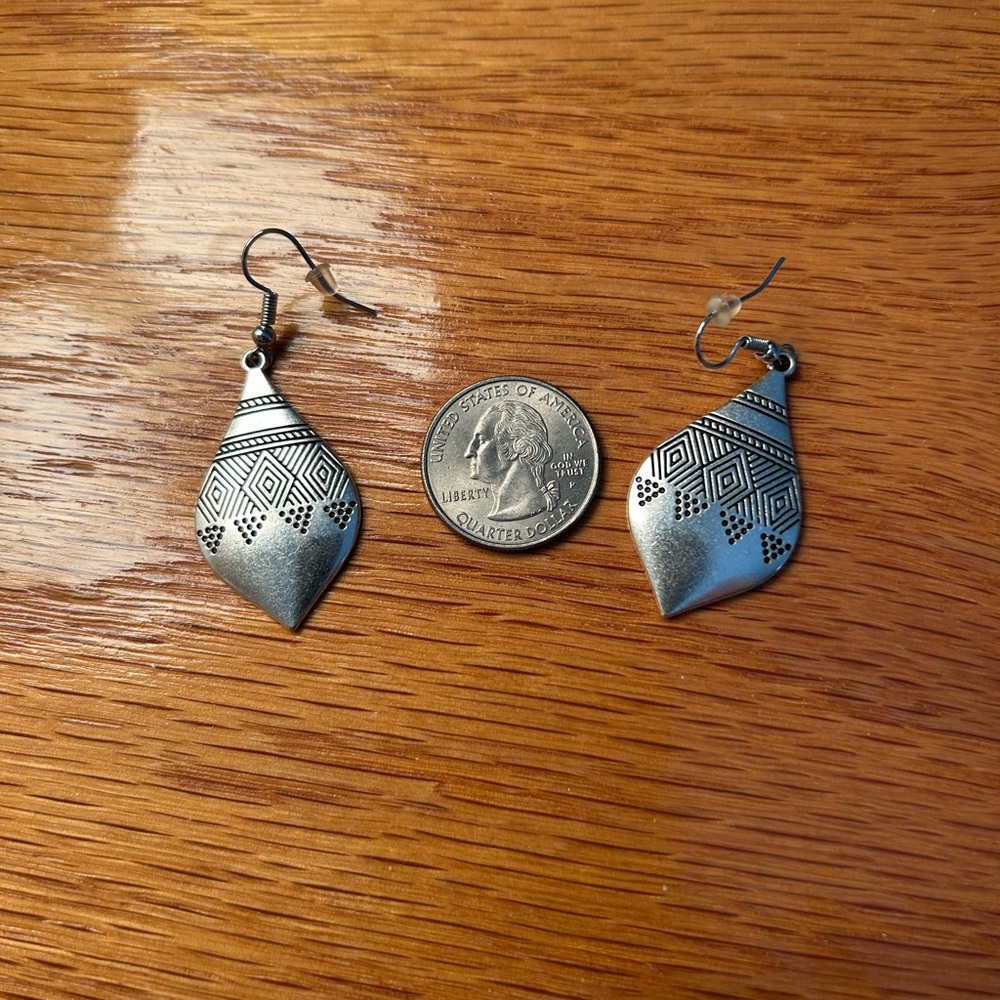 Elegant Silver Geometric Earrings